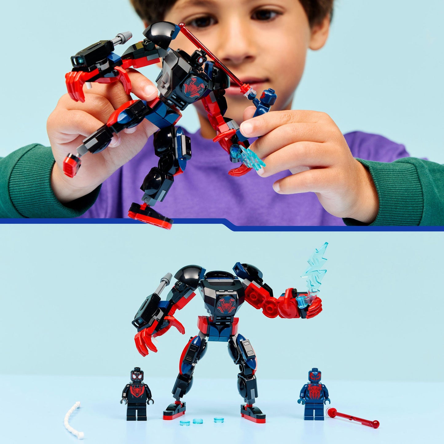 LEGO Marvel Robô do Miles Morales vs Spider-Man 2099