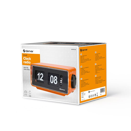 Denver Rádio Despertador CR-425 FM Vintage Laranja
