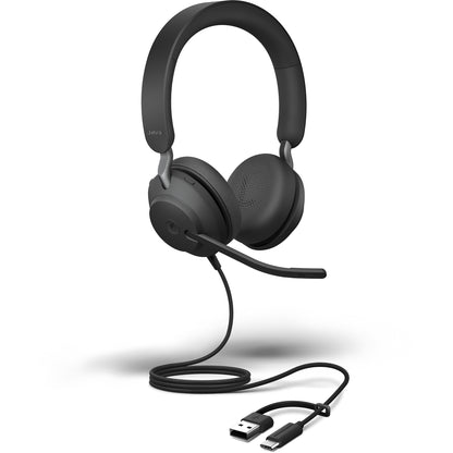 Headset Jabra Evolve2 40 SE MS Stereo USB-A e USB-C Preto