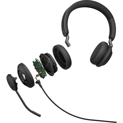 Headset Jabra Evolve2 40 SE MS Stereo USB-A e USB-C Preto
