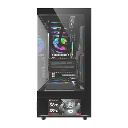 DarkFlash DS950V computer case with display (black) + 6 fans_2