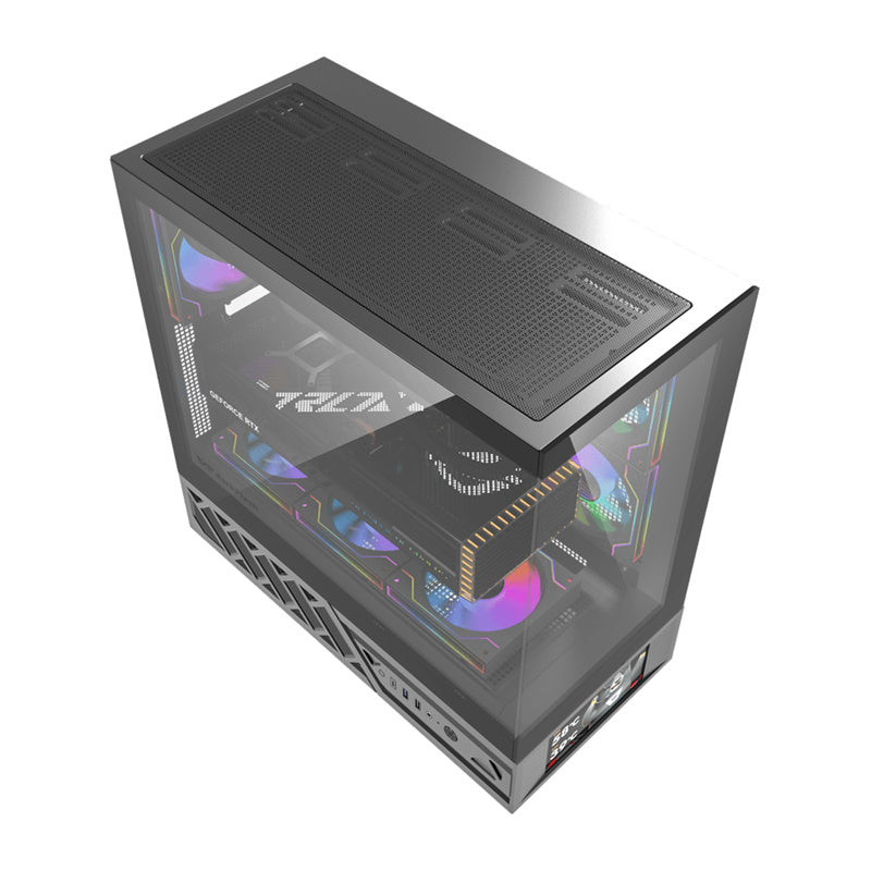 DarkFlash DS950V computer case with display (black) + 6 fans_6