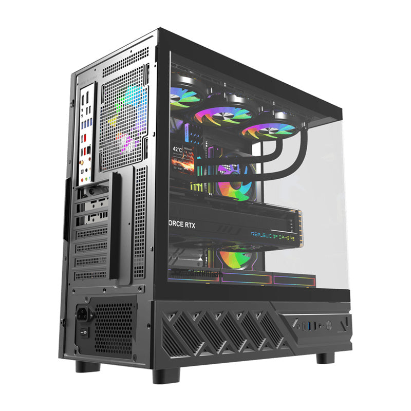 DarkFlash DS950V computer case with display (black) + 6 fans_7