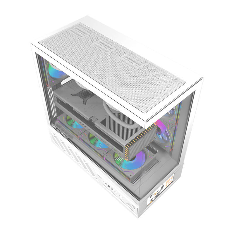 DarkFlash DS950V computer case with display (white) + 6 fans_4