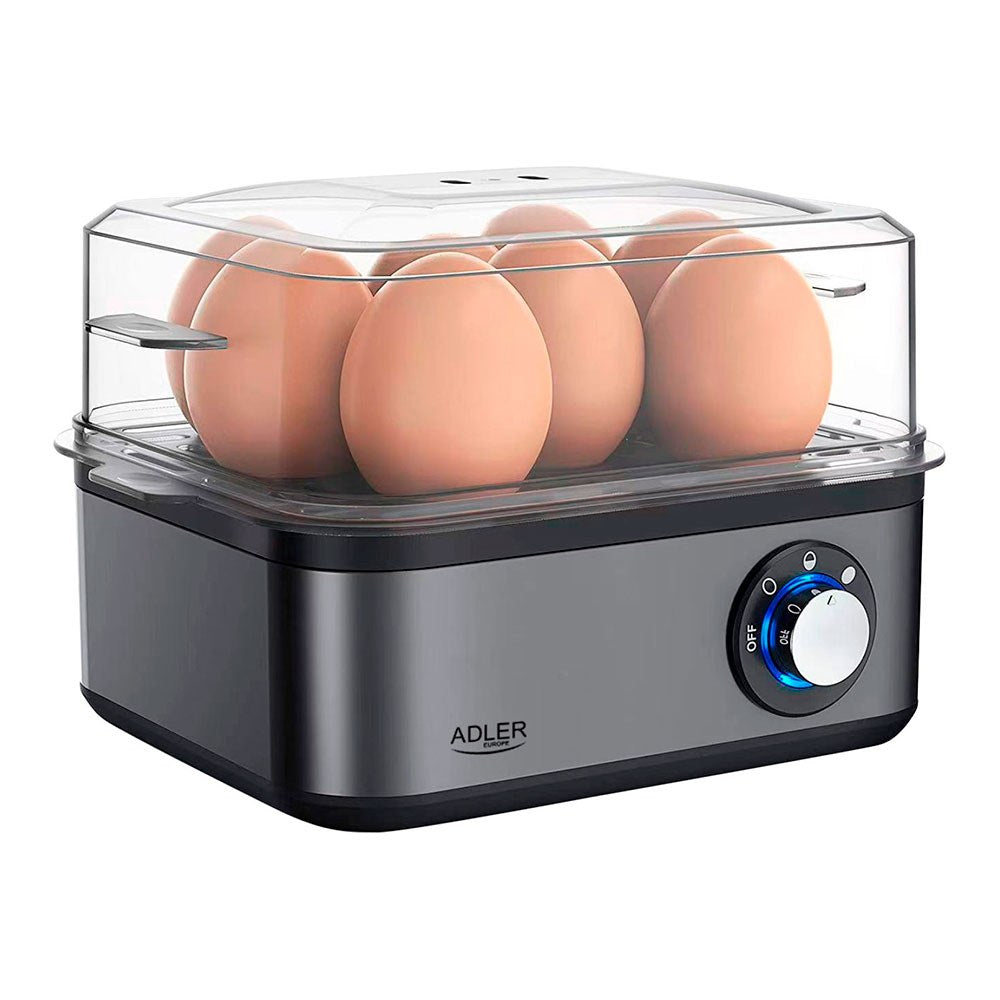 Cozedor de ovos ad4486, atÃ© 8 ovos, inox e preto, 800 w_0