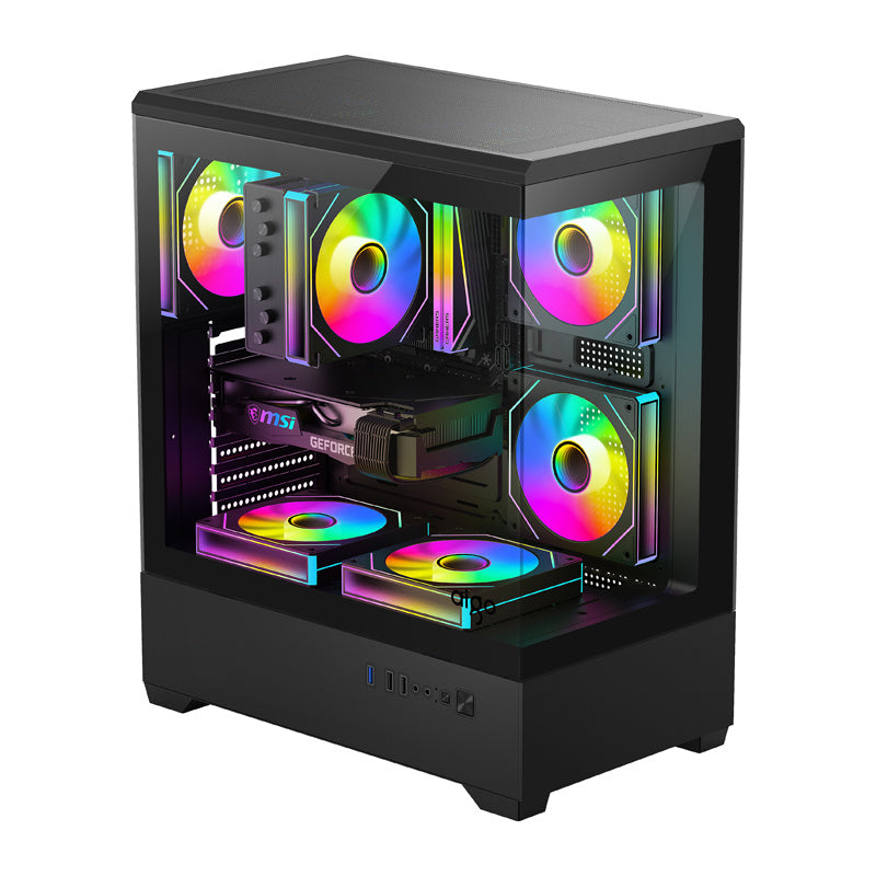 DarkFlash C365 computer case (black) + 5 fans_1