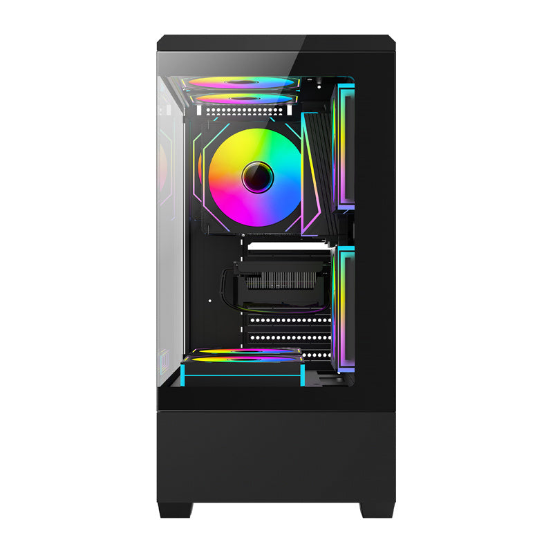 DarkFlash C365 computer case (black) + 5 fans_3