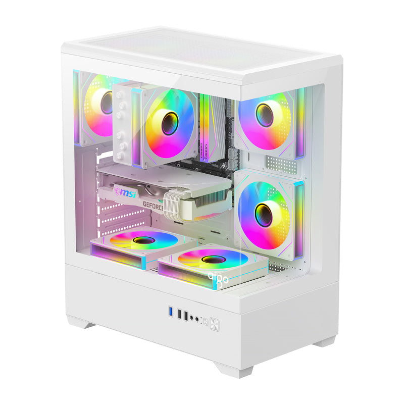 DarkFlash C365 computer case (white) + 5 fans_1