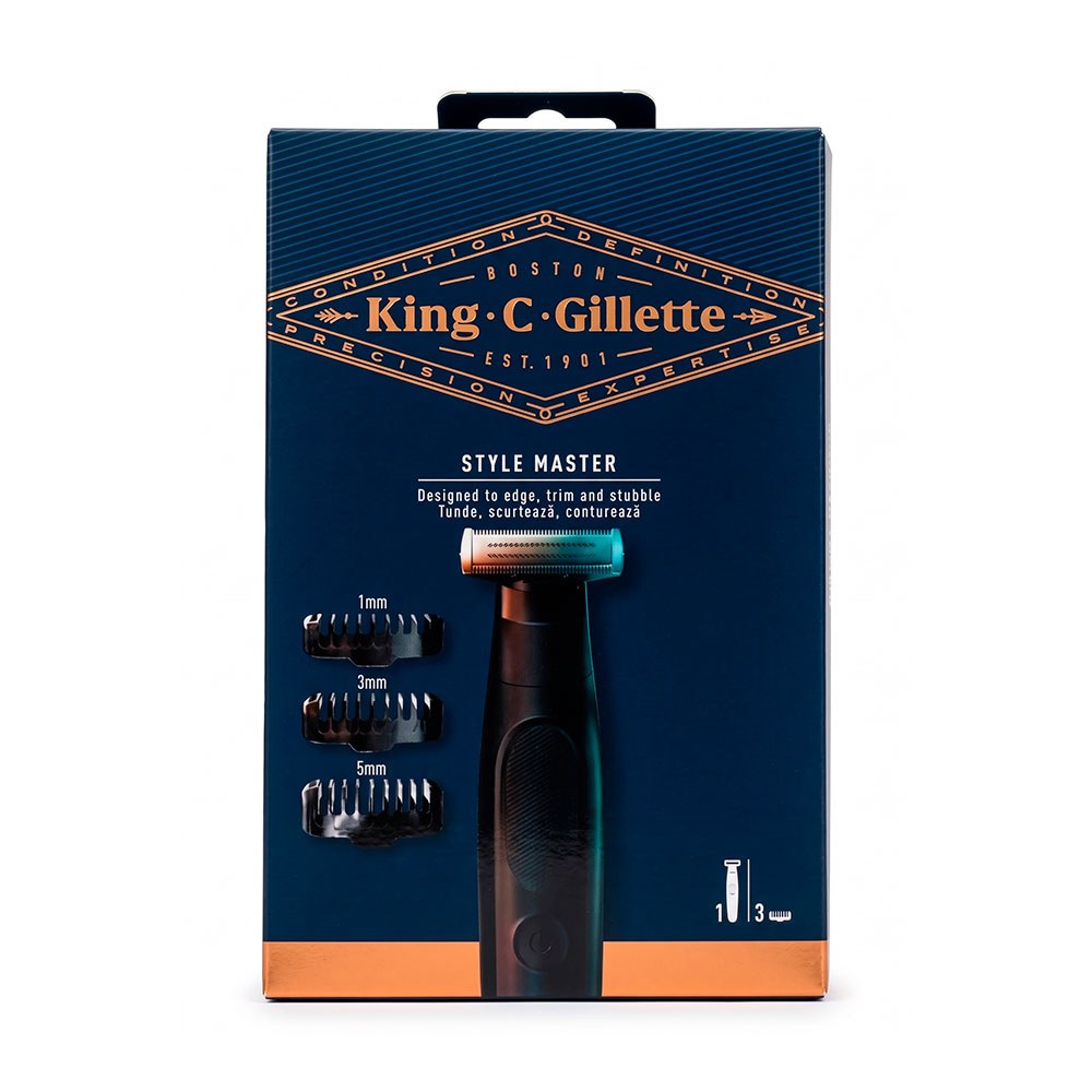 Aparador de barba king c. g. style master com 3 pentes guia_0