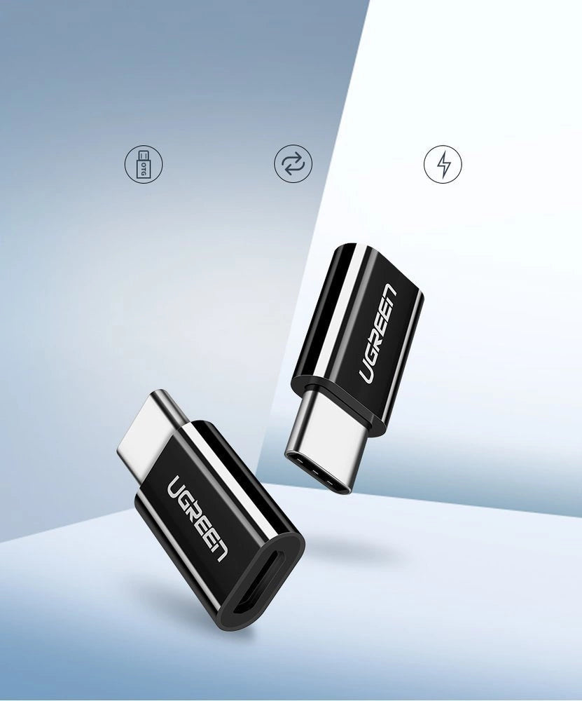 Ugreen adapter micro USB to USB Type C adapter black (30391)_1