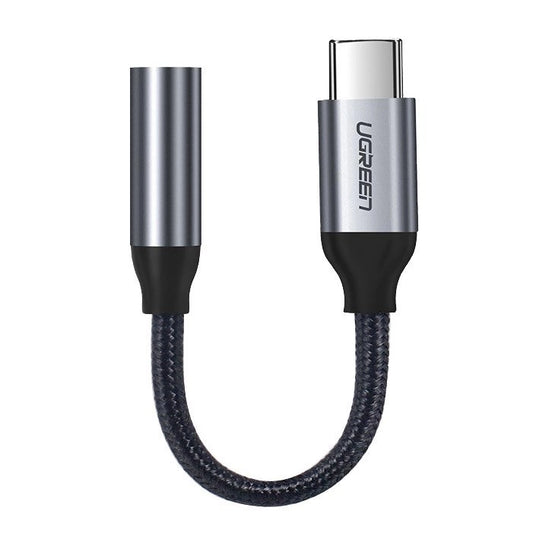 Ugreen Headphone Adapter with 3.5mm mini jack to USB Type C 10cm gray (30632)_0