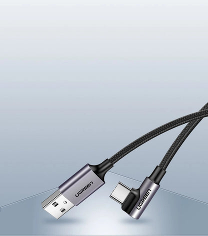 Ugreen US284 50941 USB-A (straight) / USB-C (angled) 3A Cable 1m - Gray_12