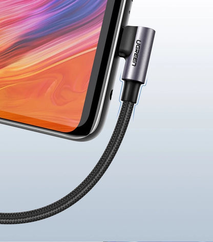 Ugreen US284 50941 USB-A (straight) / USB-C (angled) 3A Cable 1m - Gray_6