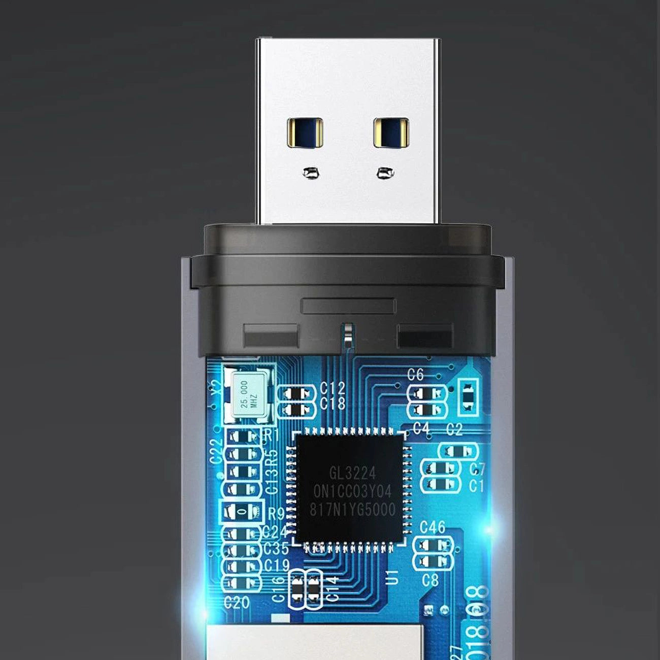 Ugreen CM185 50706 reader for SD / micro SD cards on USB-A 3.0 / USB-C 3.0 - gray_12