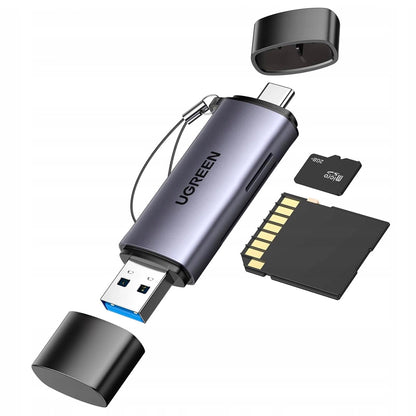 Ugreen CM185 50706 reader for SD / micro SD cards on USB-A 3.0 / USB-C 3.0 - gray_1