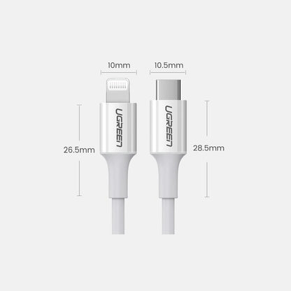 Ugreen US171 Lightning - USB-C MFi PD cable 20W 480Mb/s 1m - white_14