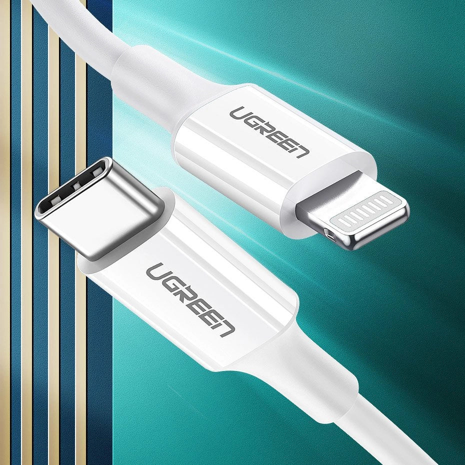 Ugreen US171 Lightning - USB-C MFi PD cable 20W 480Mb/s 1m - white_3