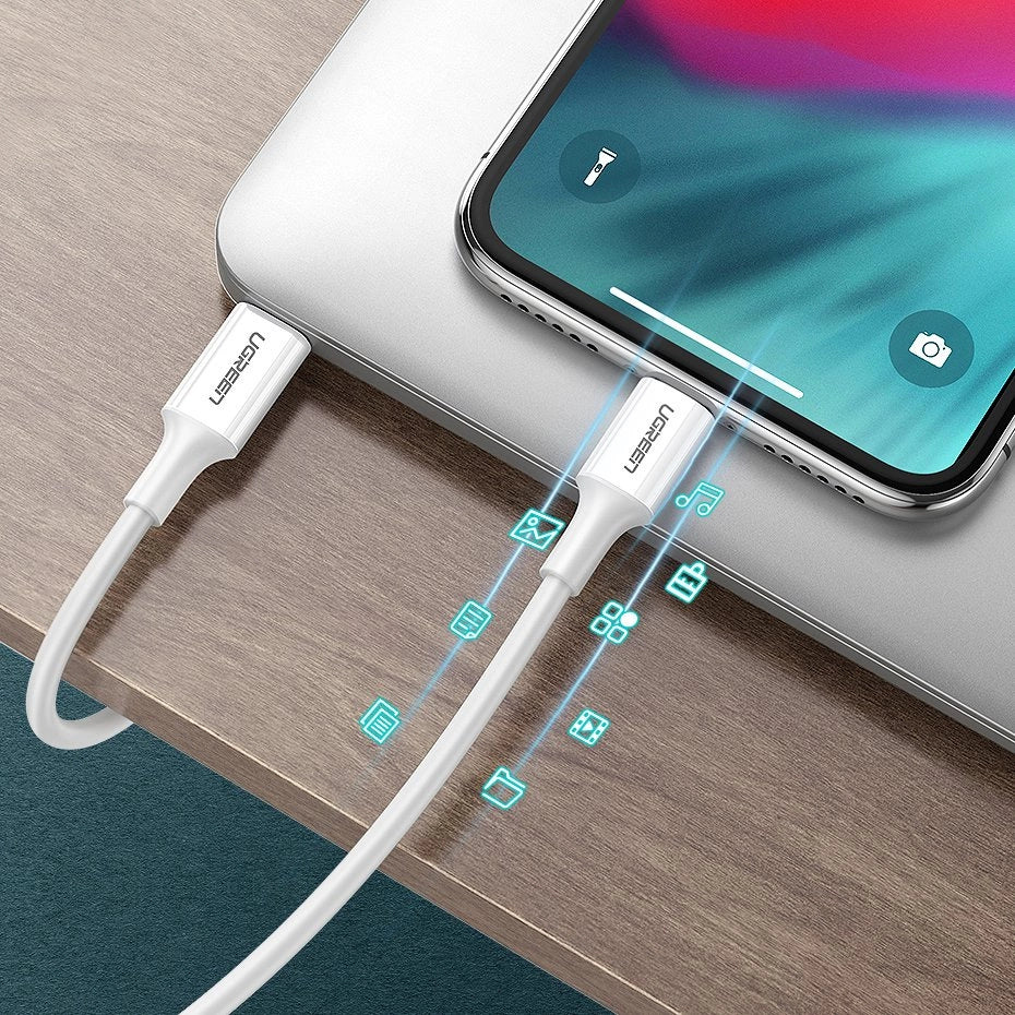 Ugreen US171 Lightning - USB-C MFi PD cable 20W 480Mb/s 1m - white_8