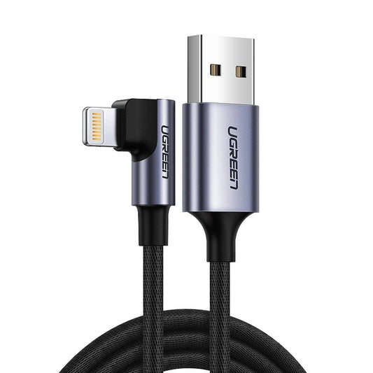 Ugreen US299 60521 angled Lightning / USB-A MFi cable 2.4A 1m - black_0
