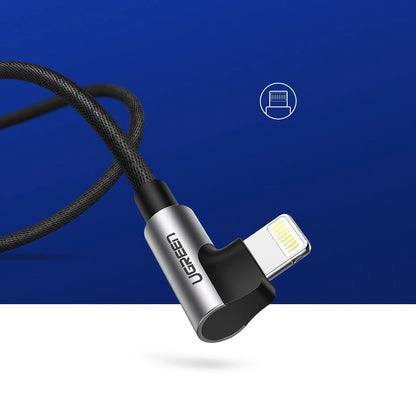 Ugreen US299 60521 angled Lightning / USB-A MFi cable 2.4A 1m - black_4