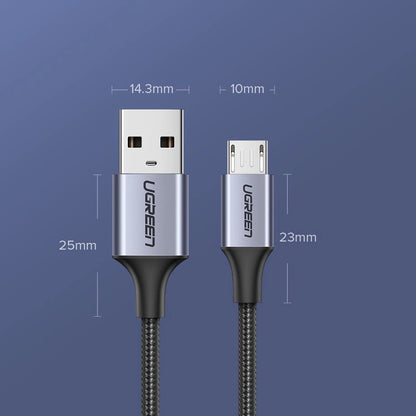 Ugreen US290 60146 USB-A / micro USB 2.4A cable 1m - gray_12