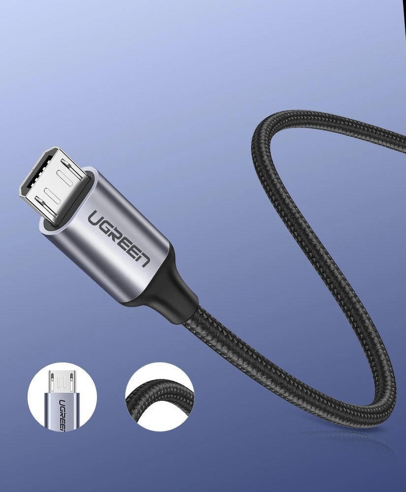 Ugreen US290 60146 USB-A / micro USB 2.4A cable 1m - gray_9
