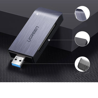 Ugreen SD / micro SD / CF / MS card reader for USB 3.0 gray (50541)_9