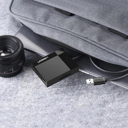Ugreen CR125 30231 SD / micro SD / CF / MS memory card reader with 1m USB 3.0 cable - black_4