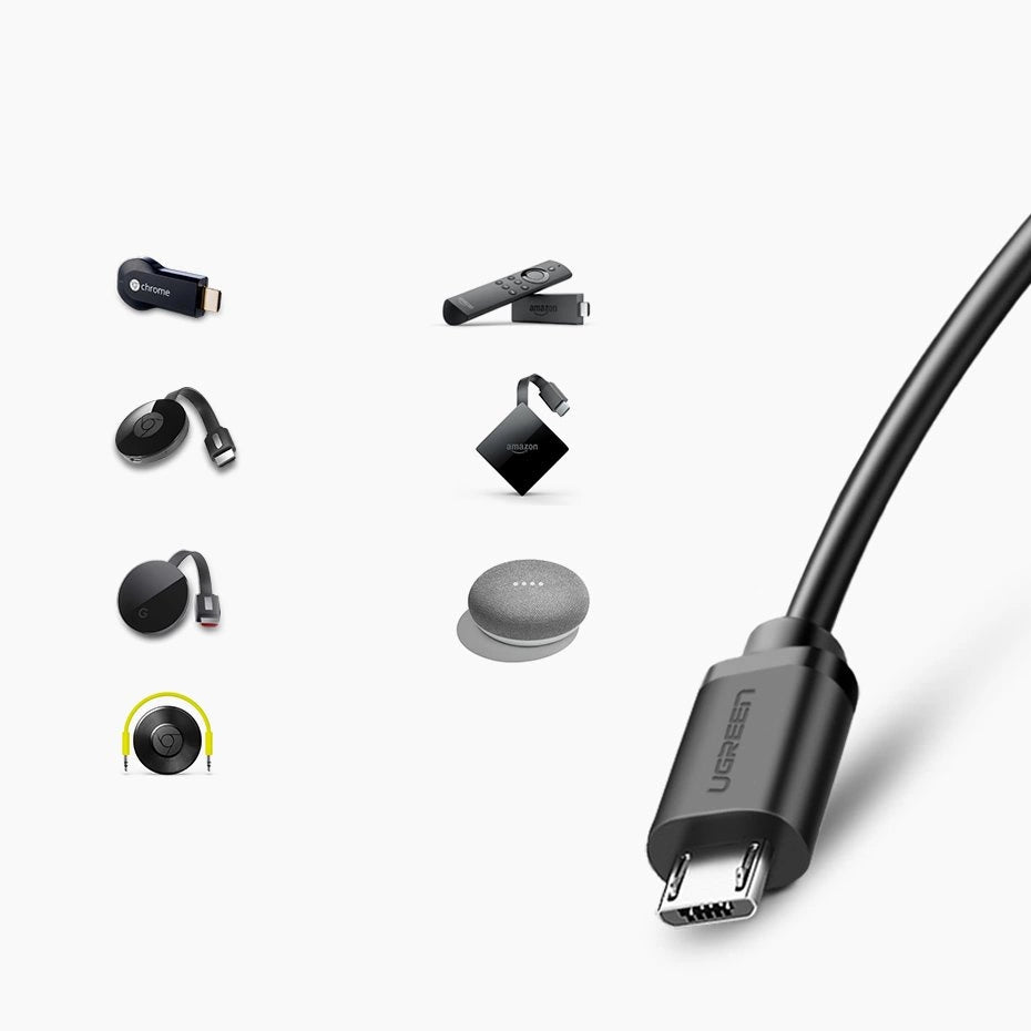 Ugreen 30985 external network card for Chromecast with micro USB / USB-A connectors 100Mb/s 1m - black_2