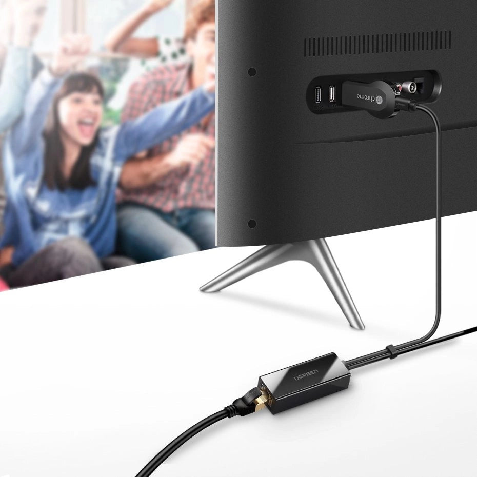Ugreen 30985 external network card for Chromecast with micro USB / USB-A connectors 100Mb/s 1m - black_3