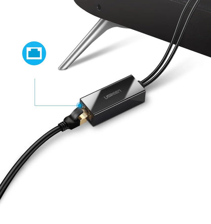 Ugreen 30985 external network card for Chromecast with micro USB / USB-A connectors 100Mb/s 1m - black_5