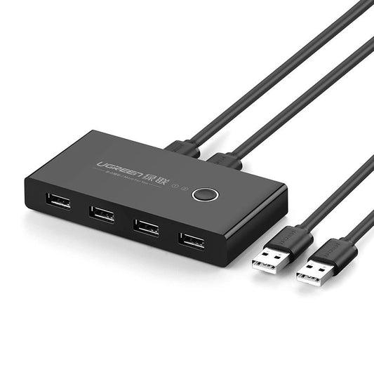 Ugreen switch box HUB switch 4x USB 2.0 USB splitter for two computers black (30767)_0