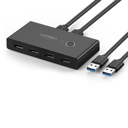 Ugreen switch box HUB switch 4x USB 2.0 USB splitter for two computers black (30767)_3