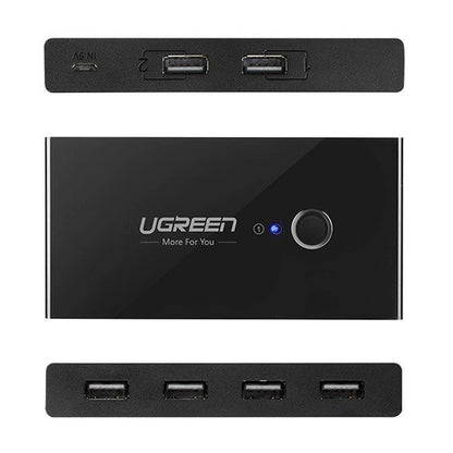Ugreen switch box HUB switch 4x USB 2.0 USB splitter for two computers black (30767)_5