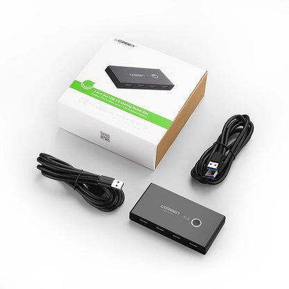 Ugreen switch box HUB switch 4x USB 2.0 USB splitter for two computers black (30767)_6