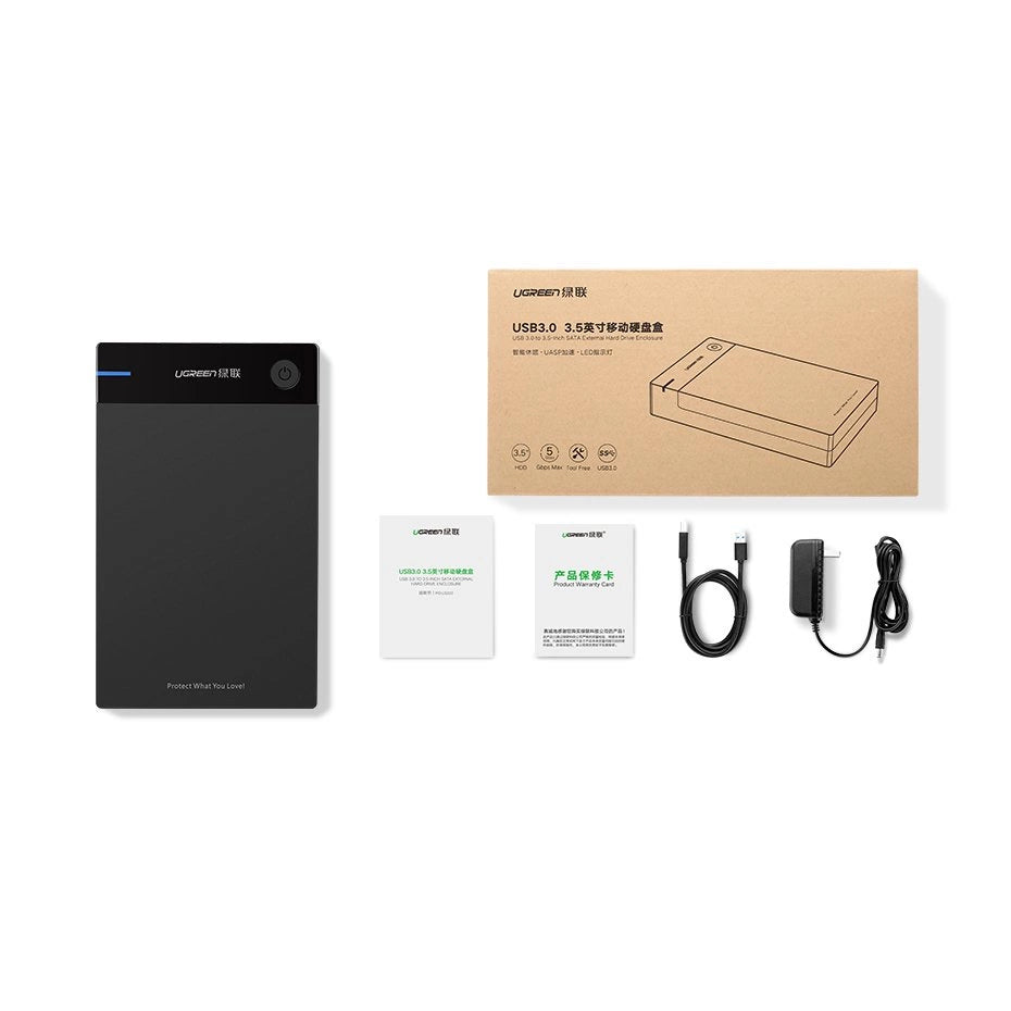 Ugreen HDD bay SATA 3.5 '' HDD enclosure USB 3.0 black (50422)_15