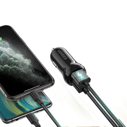 Ugreen car charger 2x USB 24W 4.8 A (2x 2.4 A) black (50875)_1