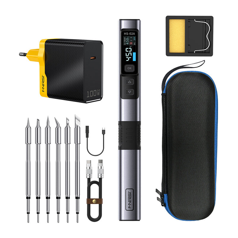 100 W smart soldering iron with FNIRSI HS-02A MAX tool kit_1
