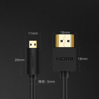 Ugreen cable HDMI - micro HDMI cable 19 pin 2.0v 4K 60Hz 30AWG 1.5m black (30102)_11