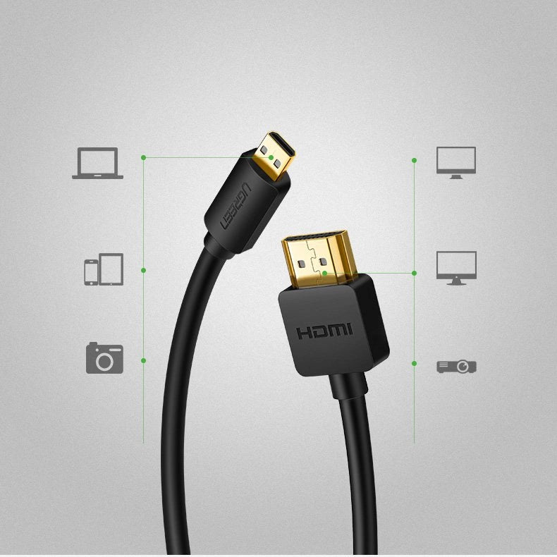 Ugreen cable HDMI - micro HDMI cable 19 pin 2.0v 4K 60Hz 30AWG 1.5m black (30102)_8