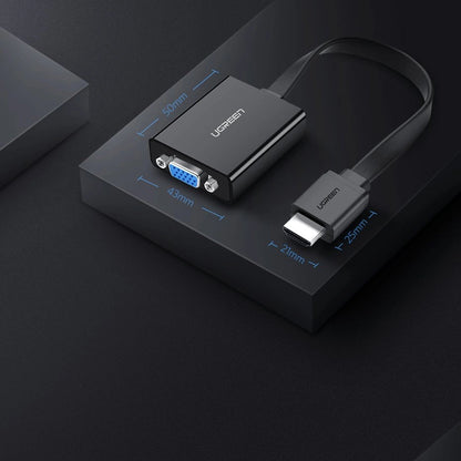 Ugreen adapter HDMI - VGA micro USB / audio 3.5 mm mini jack black (40248)_13