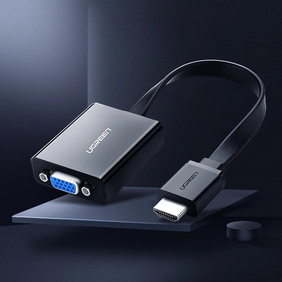 Ugreen adapter HDMI - VGA micro USB / audio 3.5 mm mini jack black (40248)_1