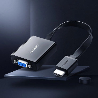 Ugreen adapter HDMI - VGA micro USB / audio 3.5 mm mini jack black (40248)_1