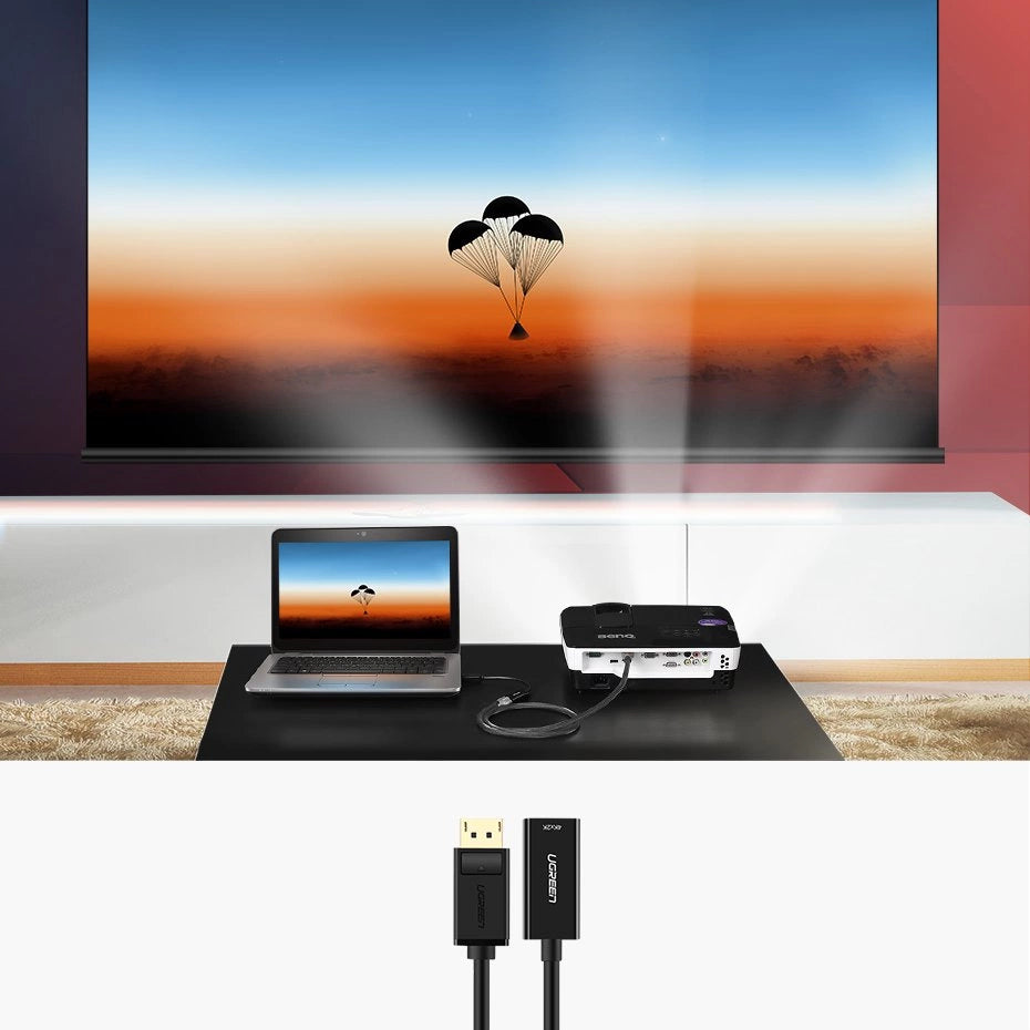 Ugreen Cable Cable from DisplayPort (Male) to HDMI (Female) (Unidirectional) 1080P 60Hz 12bit Black (40362)_2