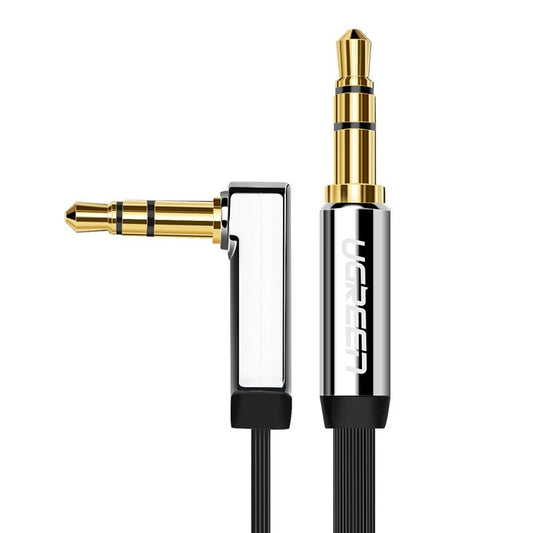 Ugreen flat cable audio cable AUX 3.5mm mini jack 1m silver (10597)_0