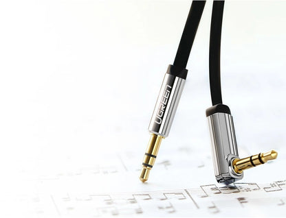 Ugreen flat cable audio cable AUX 3.5mm mini jack 1m silver (10597)_11