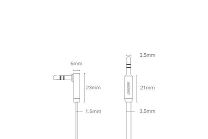 Ugreen flat cable audio cable AUX 3.5mm mini jack 1m silver (10597)_13