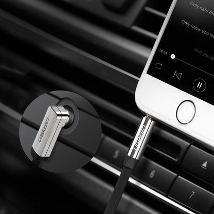 Ugreen flat cable audio cable AUX 3.5mm mini jack 1m silver (10597)_2