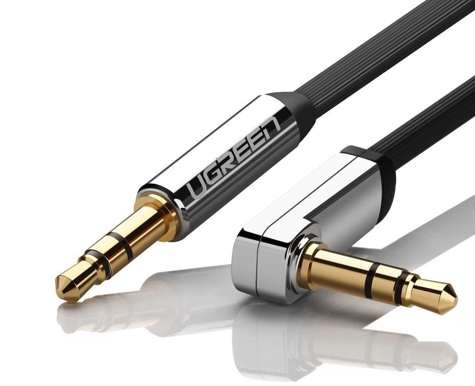 Ugreen flat cable audio cable AUX 3.5mm mini jack 1m silver (10597)_7