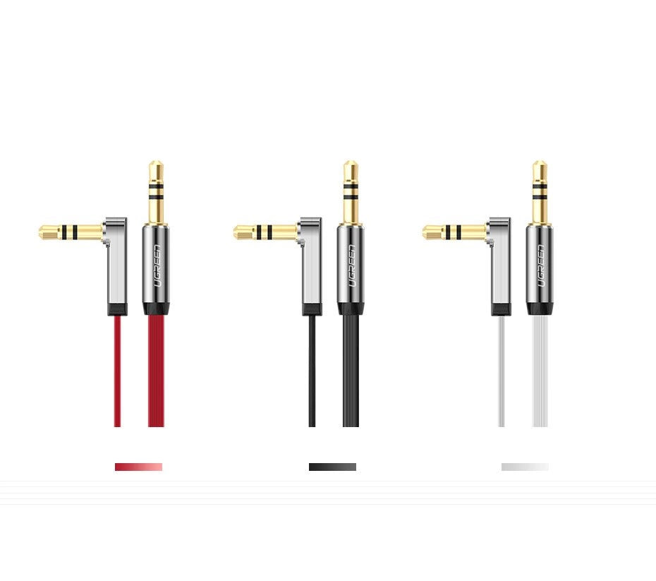 Ugreen flat cable audio cable AUX 3.5mm mini jack 1m silver (10597)_8